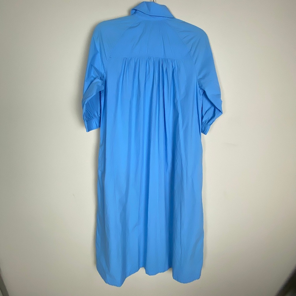 Mii Collection Niki Lavender Embroidered Shirt Dress Womens XS Floral Midi - Picture 6 of 7